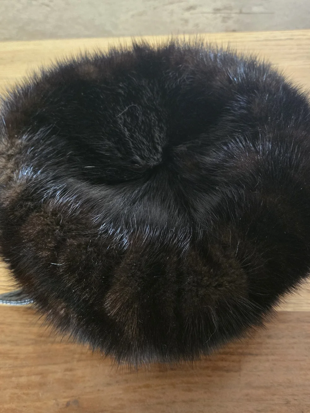 Vintage Betmar Mink Fur Hat Satin Lined Leather Bow Knot NY Paris 1950/60s VTG
